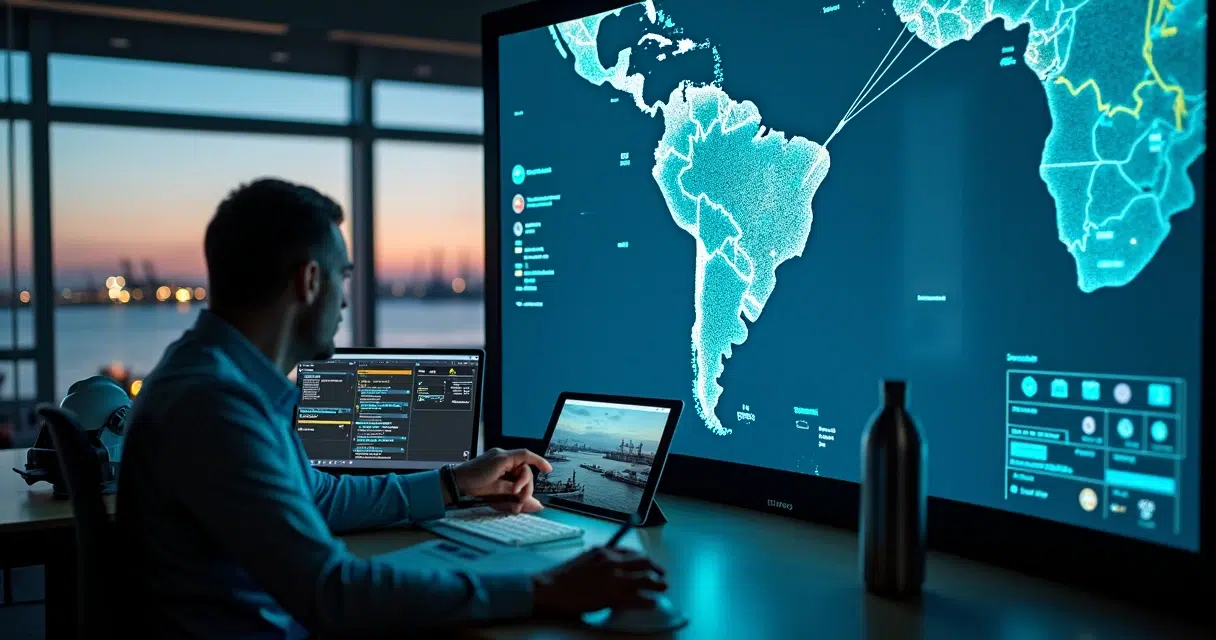 Maritime operations planner using digital map of Brazilian port cluster