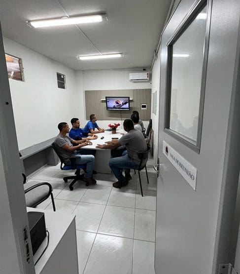 Operations team meeting at the Tropical Ship Supply office in Sao Luis