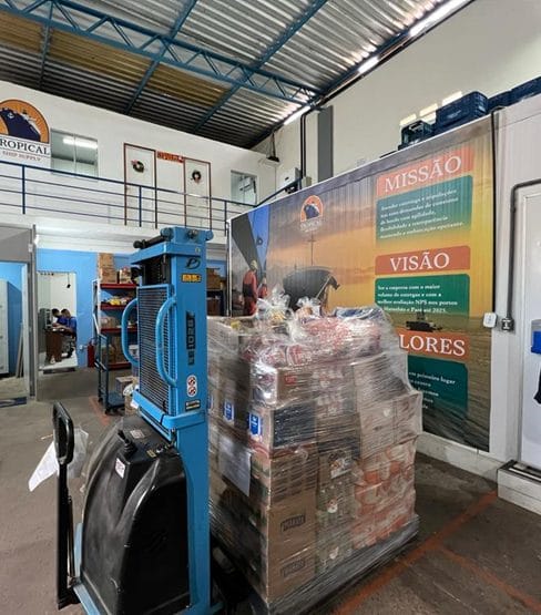 Order being picked and palletised at the Tropical Ship Supply warehouse